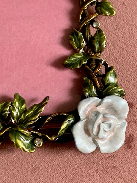 Romantische Decoratieve Fotolijst met Roze Rozen