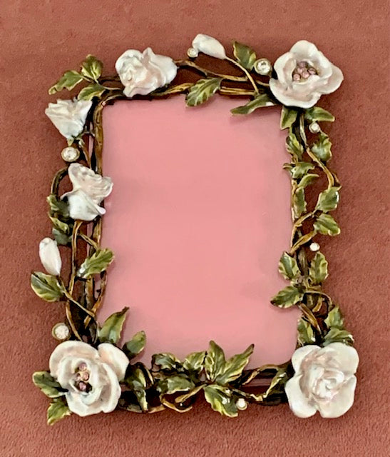 Romantische Decoratieve Fotolijst met Roze Rozen