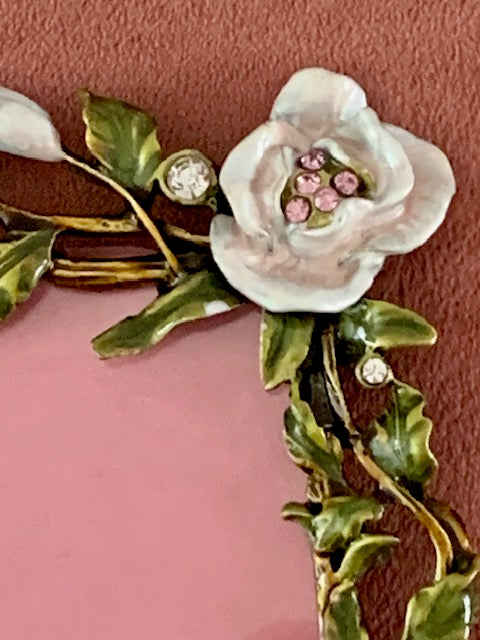 Romantische Decoratieve Fotolijst met Roze Rozen