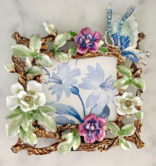  Sparkle Style Fotolijst met prachtige Bloemen  en Vlinder ideaal als cadeau