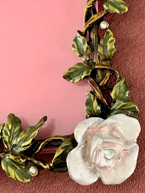 Romantische Decoratieve Fotolijst met Roze Rozen