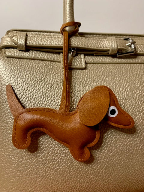 Luxe goudkleurige Sparkle handtas met hondenbedel