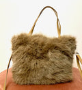 Fluffy Faux Fur Shopper - Luxe Pluche Sparkle Tas