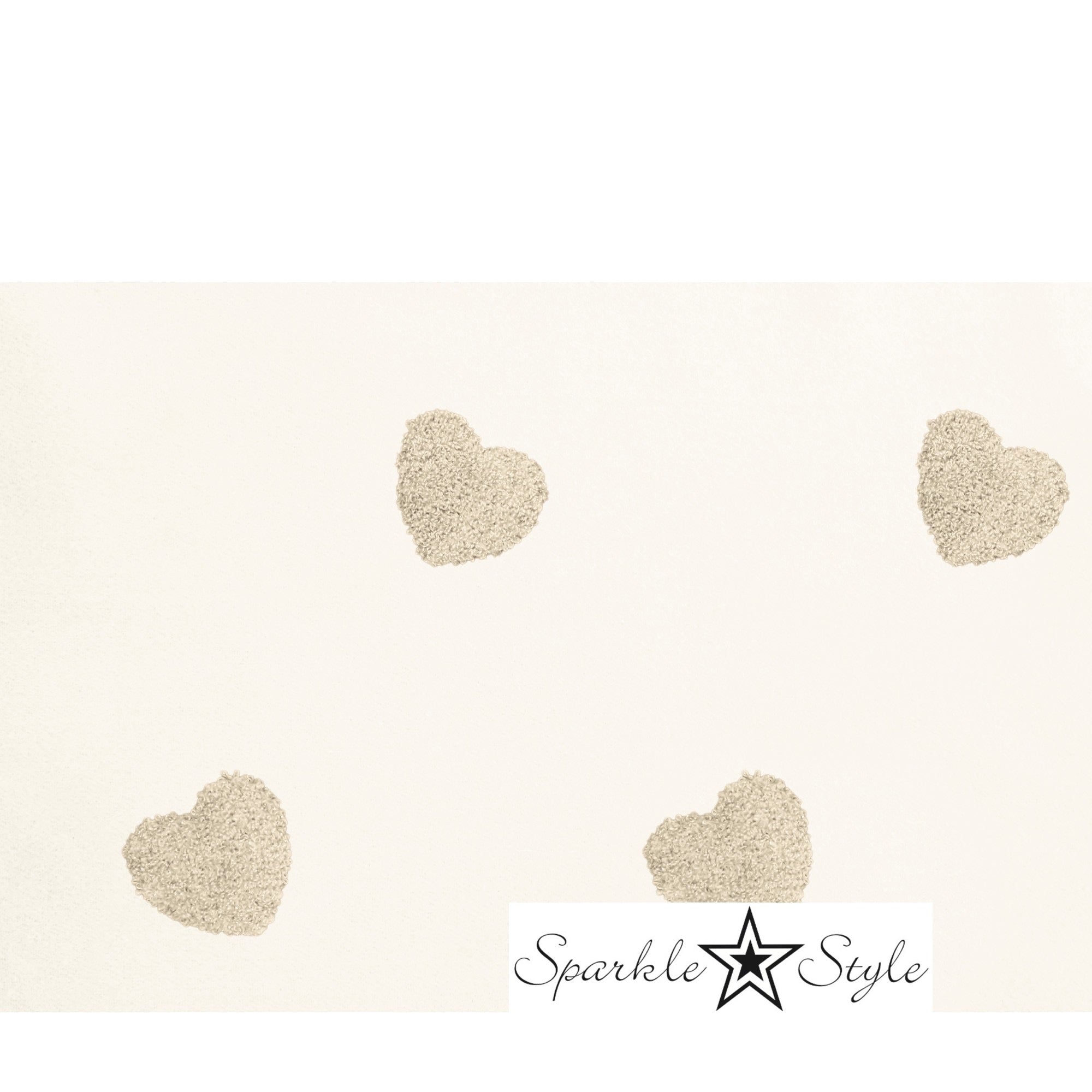 Sparkle Fashion Sjaal wit met gouden harten