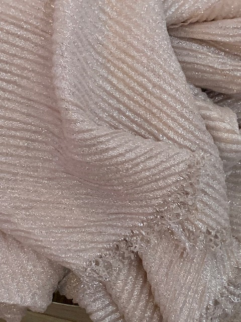 Sparkle Style Luxe Roze Plissé Party Sjaal