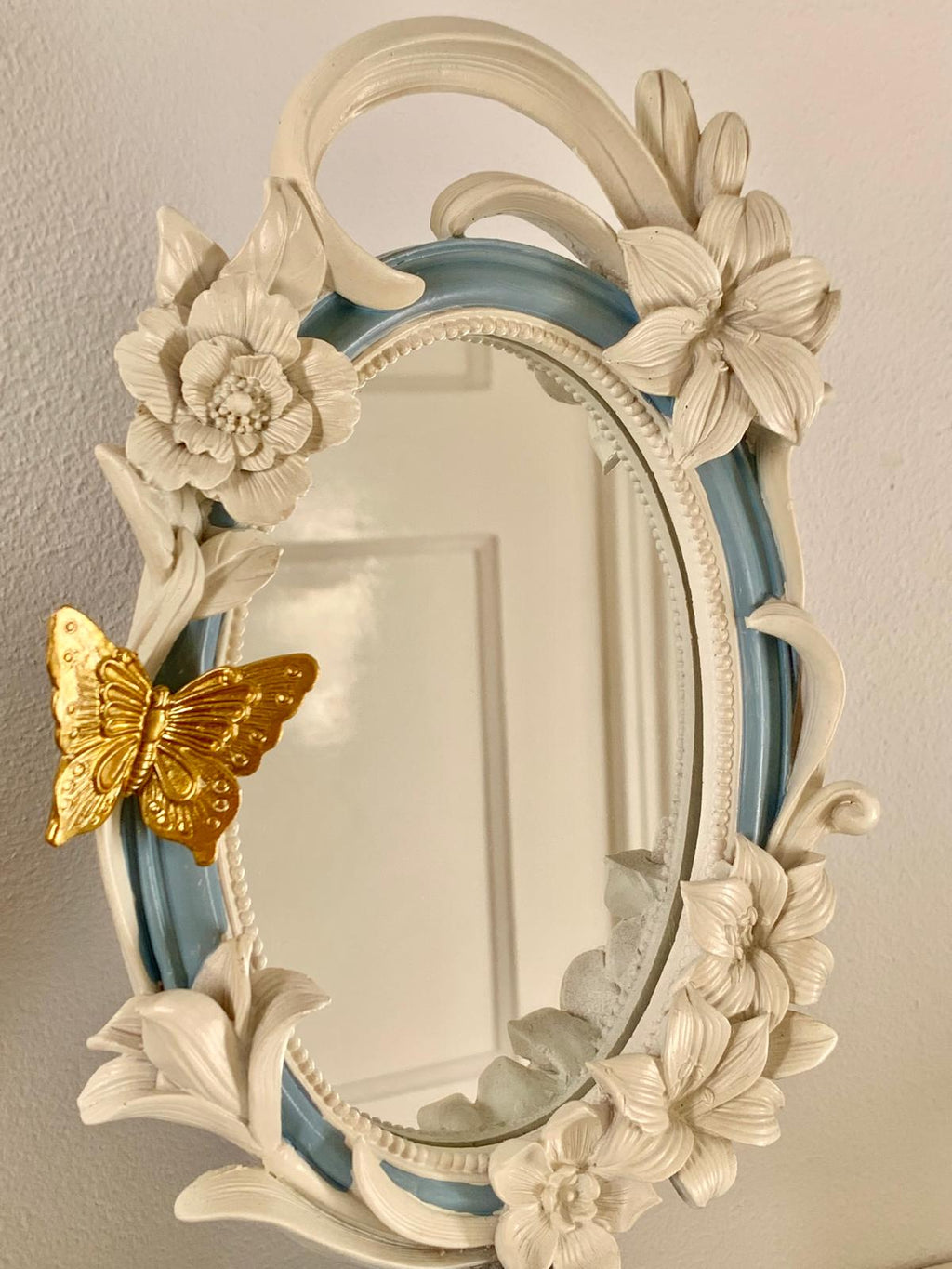 Sparkle Style Prachtige spiegel met bloemen 