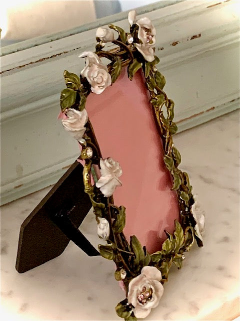 Romantische Decoratieve Fotolijst met Roze Rozen