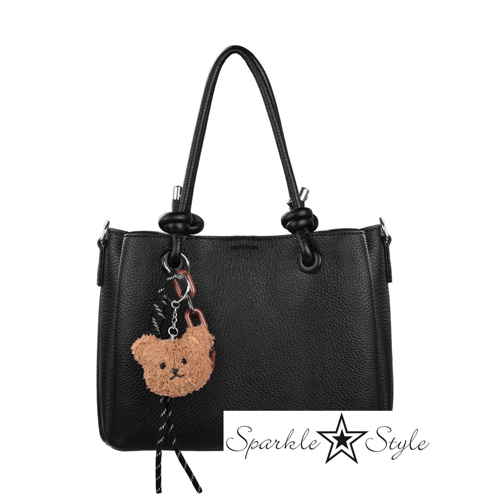 Sparkle Style zwarte tas met beer