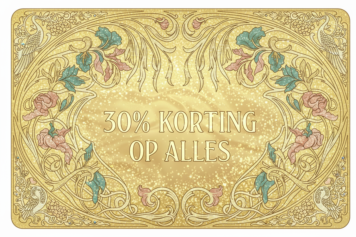 Art Nouveau 30% Korting Banner met Sparkle