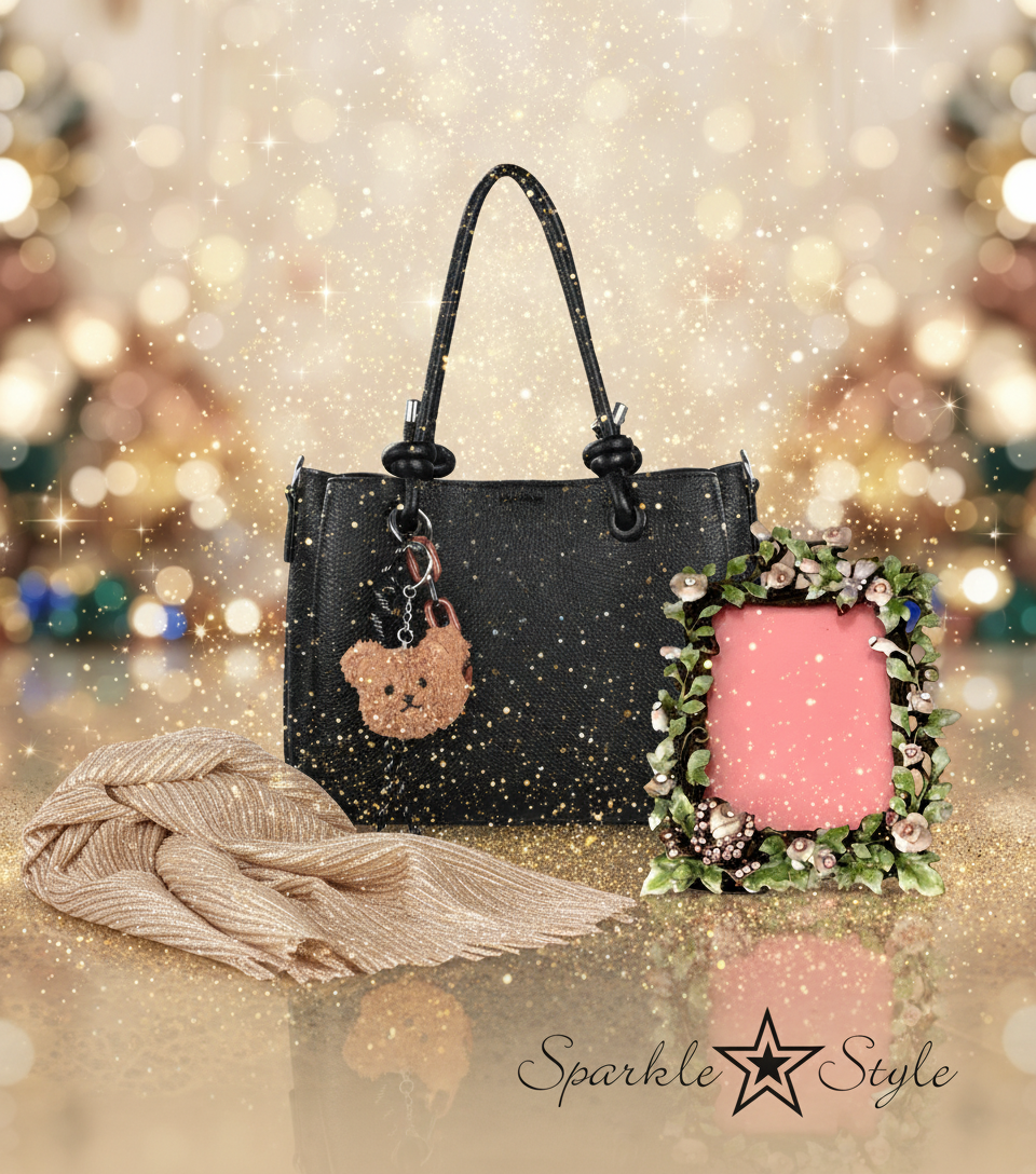 Sparkle feestdagen header met luxe producten